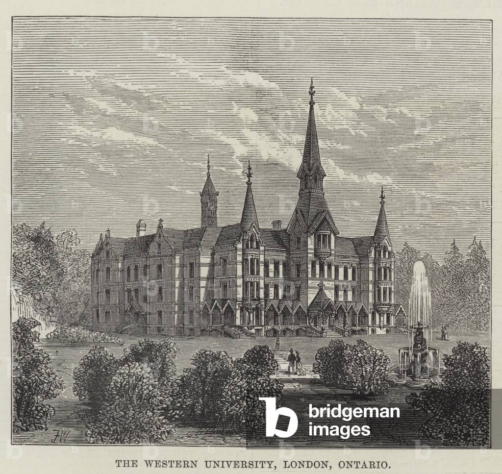 The Western University, London, Ontario (engraving)