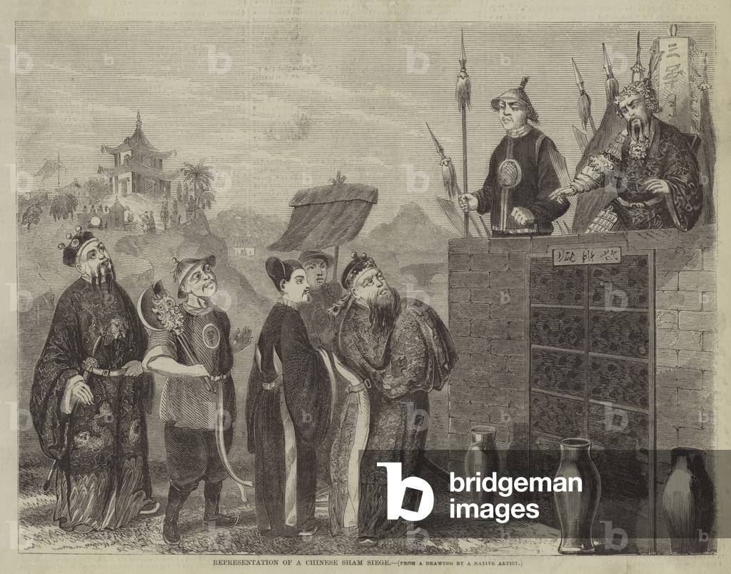 Representation of a Chinese Sham Siege (engraving)