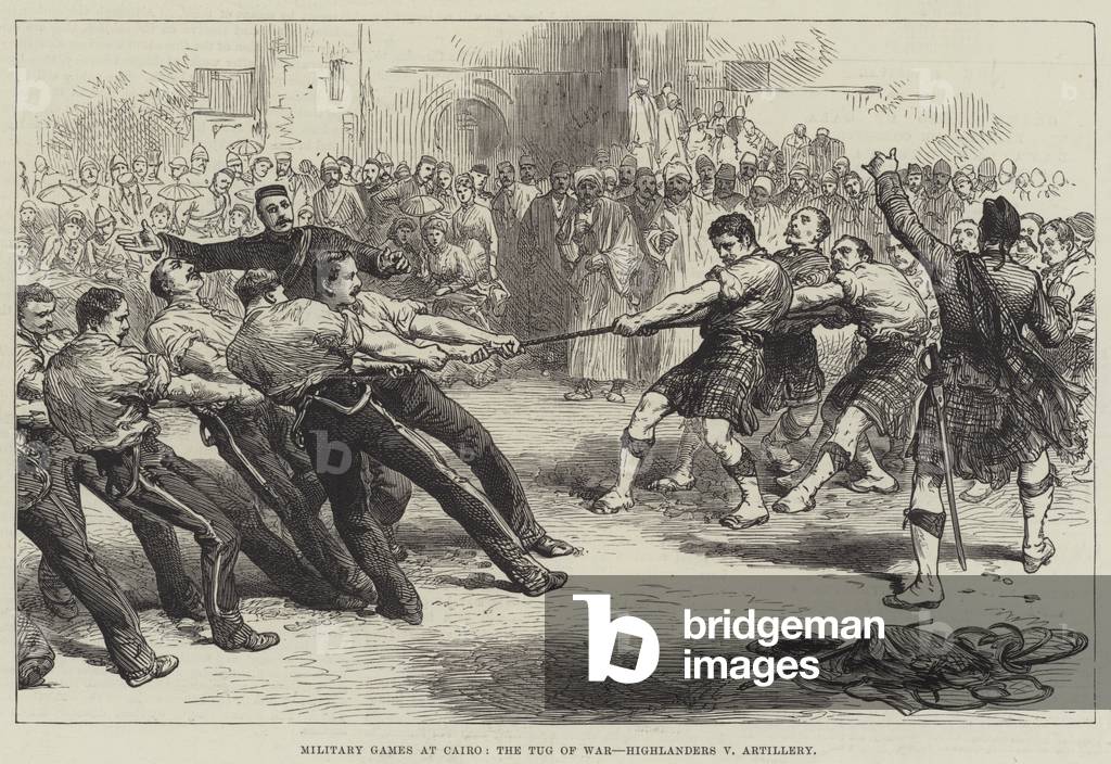 Military Games at Cairo, the Tug of War, Highlanders v Artillery (engraving)