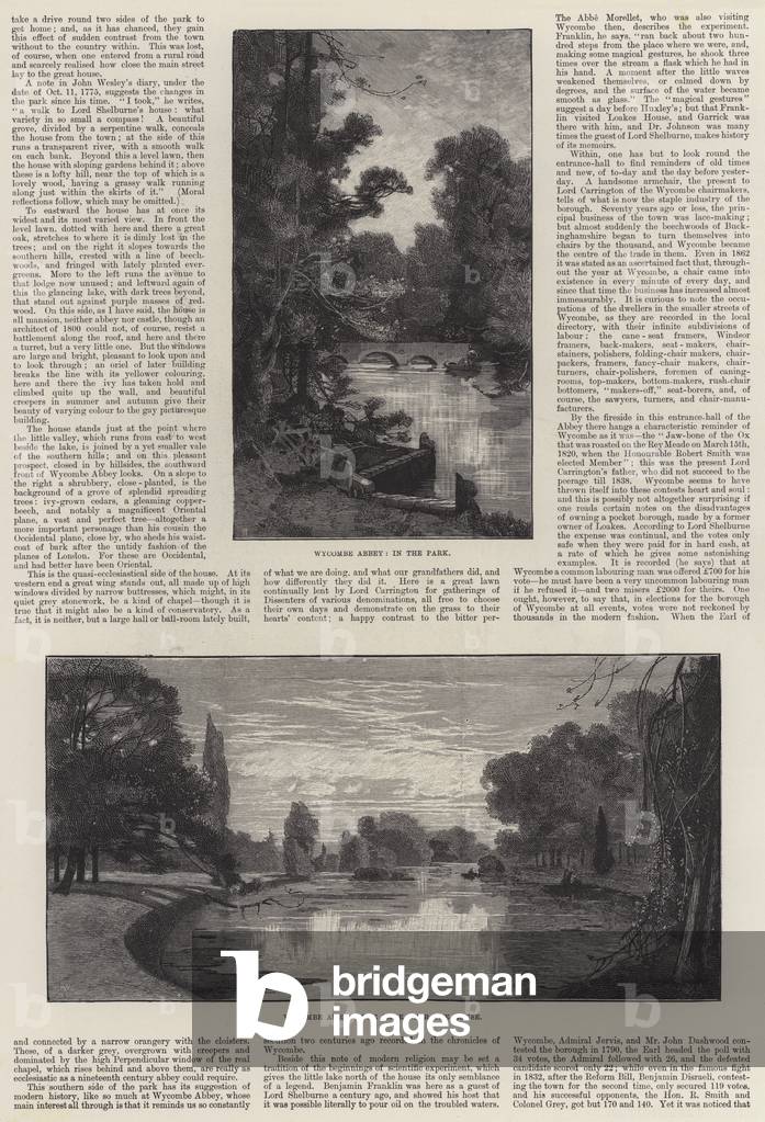English Homes, Wycombe Abbey (engraving)