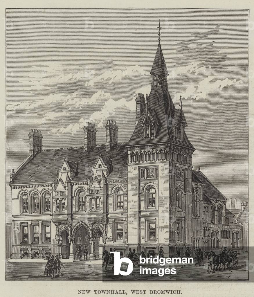 New Townhall, West Bromwich (engraving)