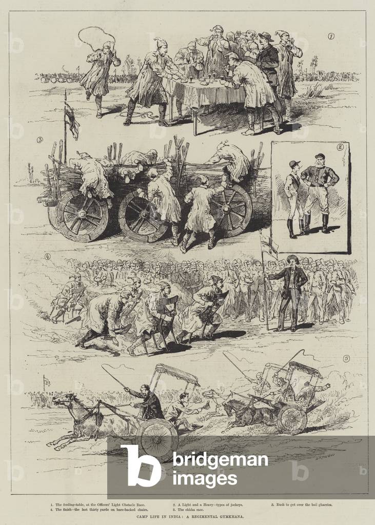 Camp Life in India, a Regimental Gymkhana (engraving)