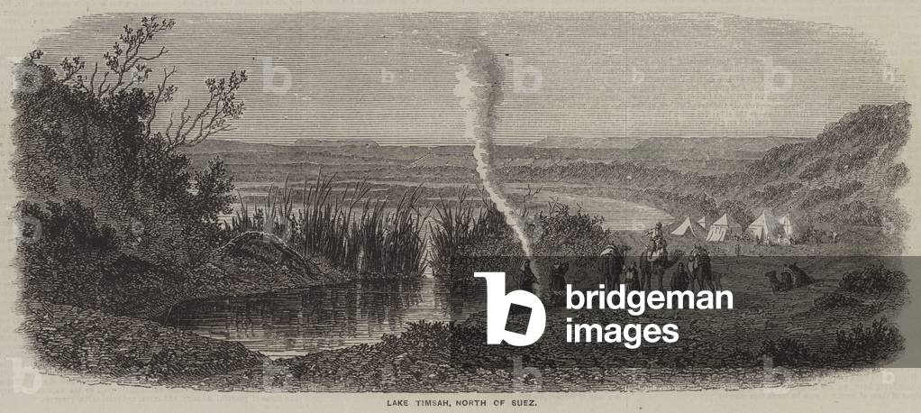 Lake Timsah, North of Suez (engraving)
