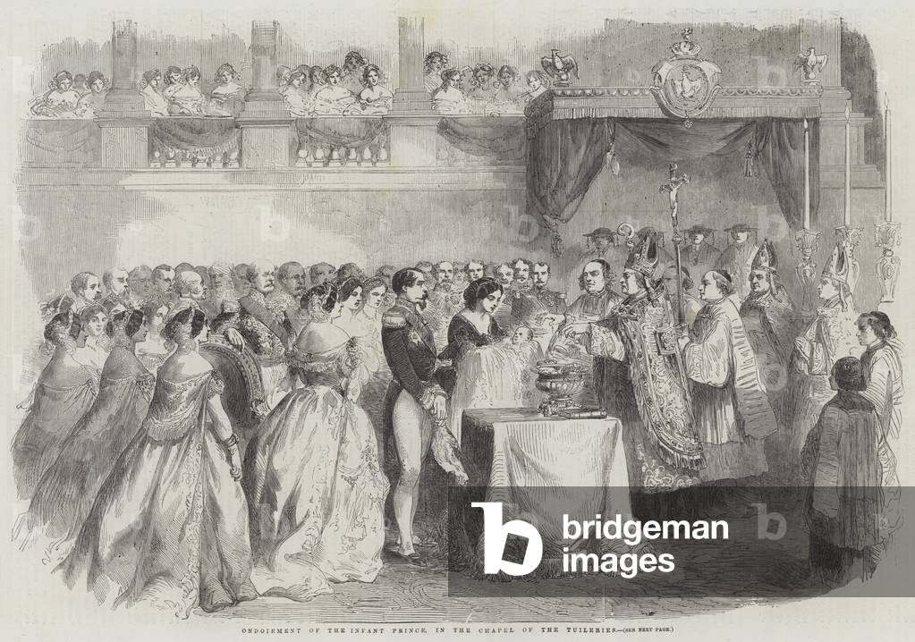 Ondoiement of the Infant Prince, in the Chapel of the Tuileries (engraving)