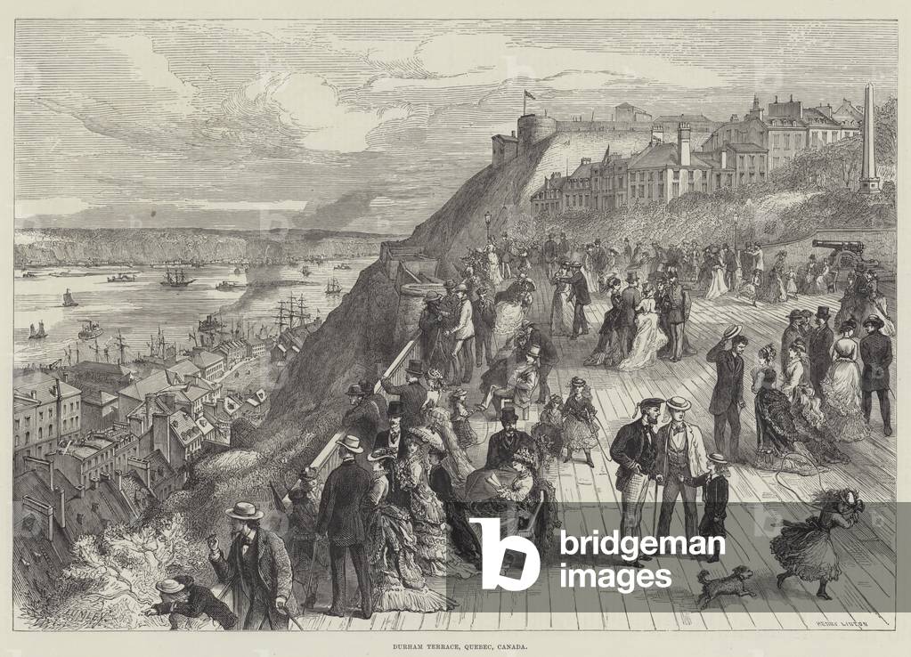 Durham Terrace, Quebec, Canada (engraving)