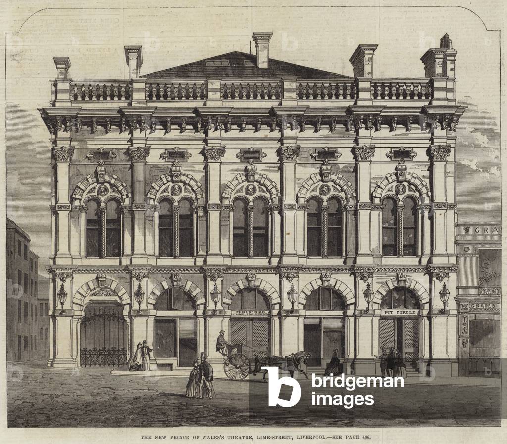 The New Prince of Wales's Theatre, Lime-Street, Liverpool (engraving)