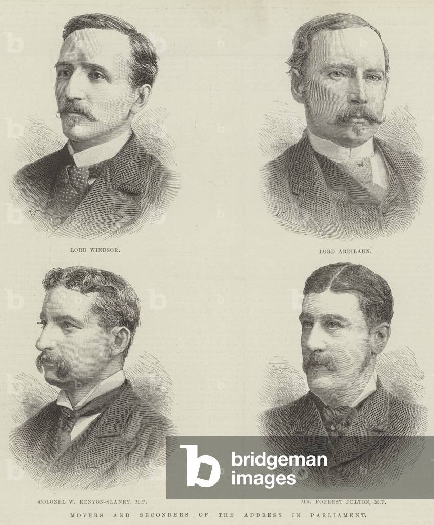 Movers and Seconders of the Address in Parliament (engraving)