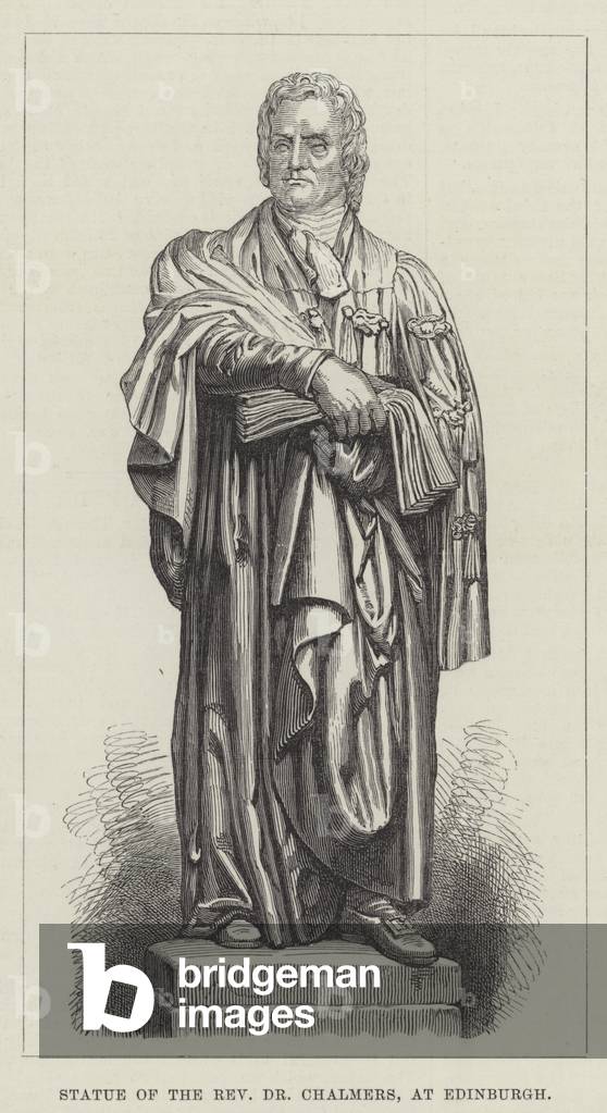 Statue of the Reverend Dr Chalmers, at Edinburgh (engraving)