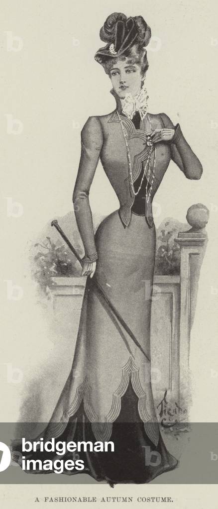 A Fashionable Autumn Costume (litho)