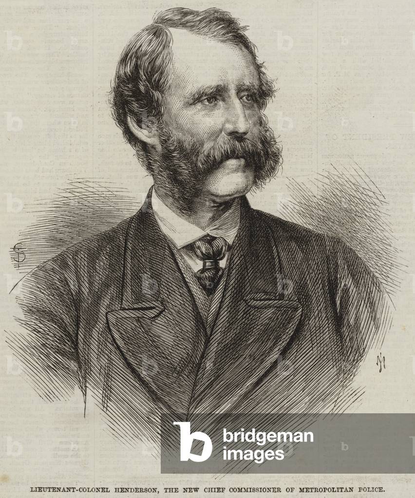 Lieutenant-Colonel Henderson, the New Chief Commissioner of Metropolitan Police (engraving)