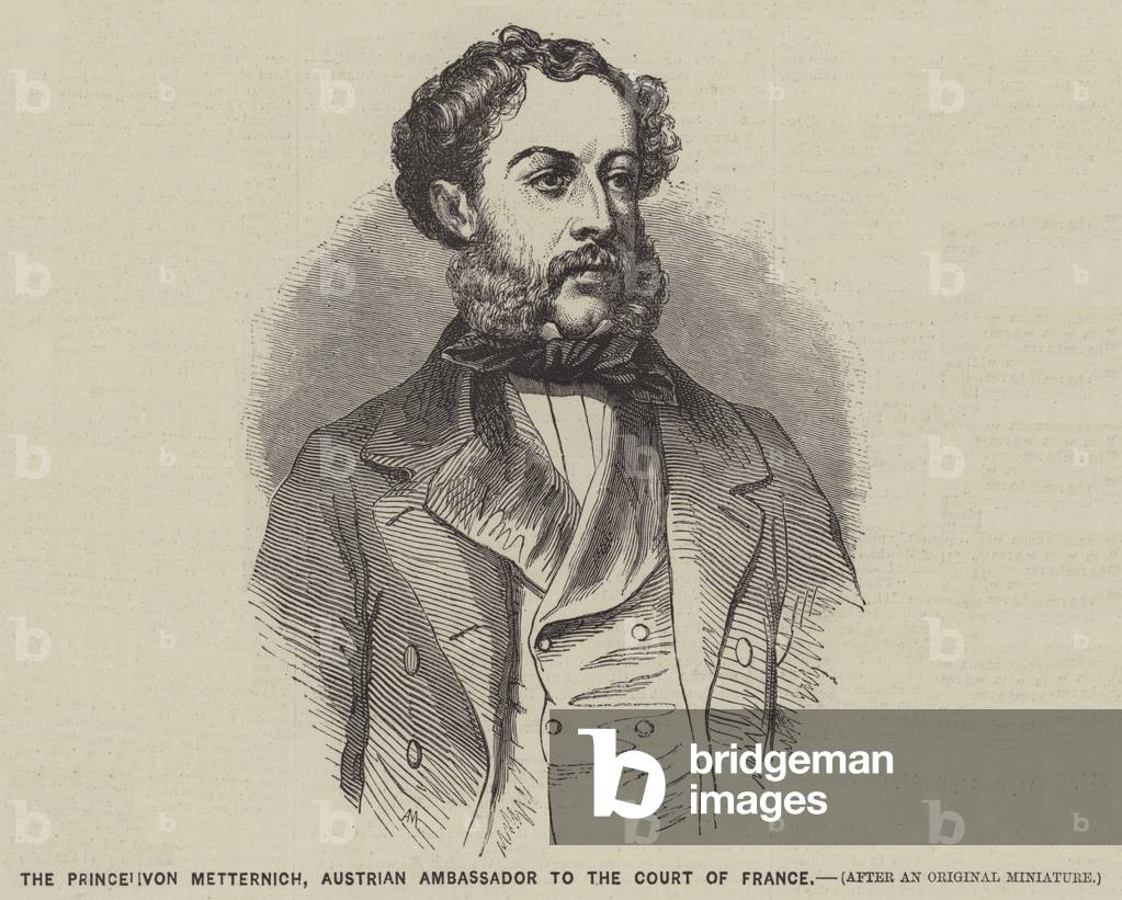 The Prince Von Metternich, Austrian Ambassador to the Court of France (engraving)
