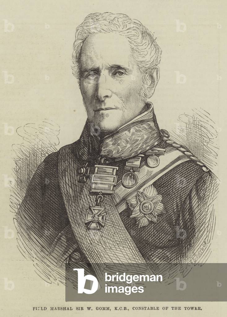 Field Marshal Sir W Gomm, KCB, Constable of the Tower (engraving)