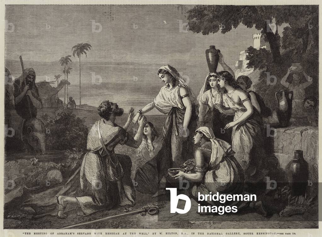 The Meeting of Abraham's Servant with Rebekah at the Well (engraving)