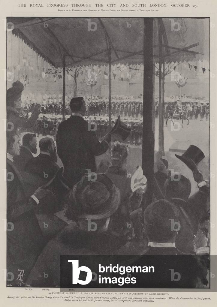 The Royal Progress through the City and South London, 25 October (litho)