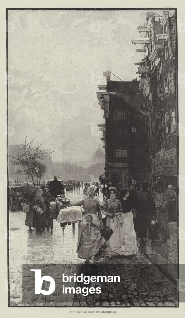 The Fish-Market in Amsterdam (engraving)