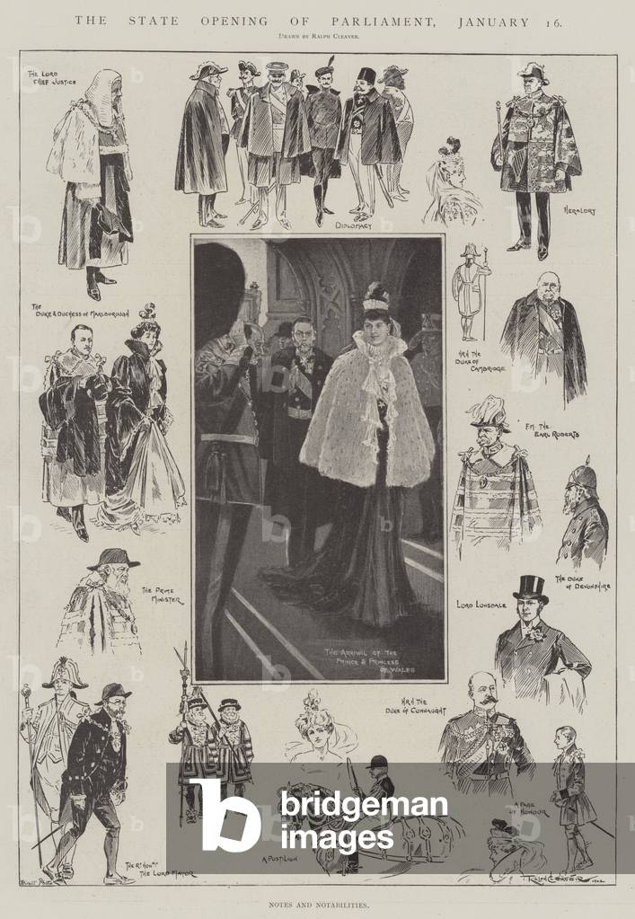 The State Opening of Parliament, 16 January (litho)