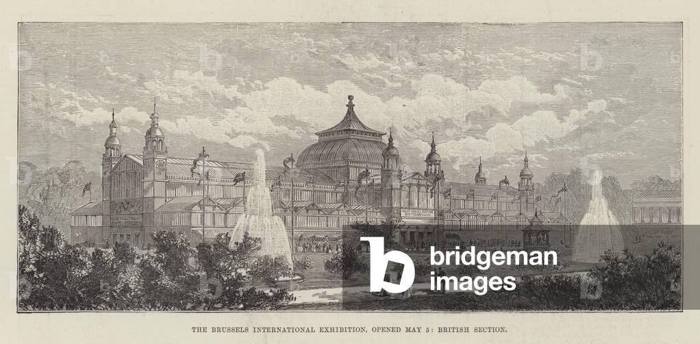 The Brussels International Exhibition, opened 5 May, British Section (engraving)