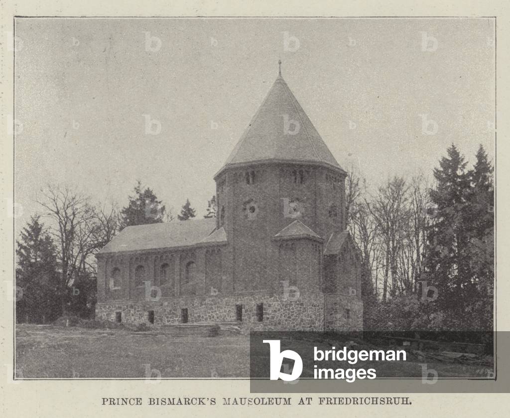 Prince Bismarck's Mausoleum at Friedrichsruh (b/w photo)