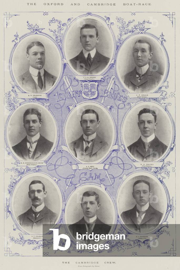 The Oxford and Cambridge Boat-Race, the Cambridge Crew (litho)