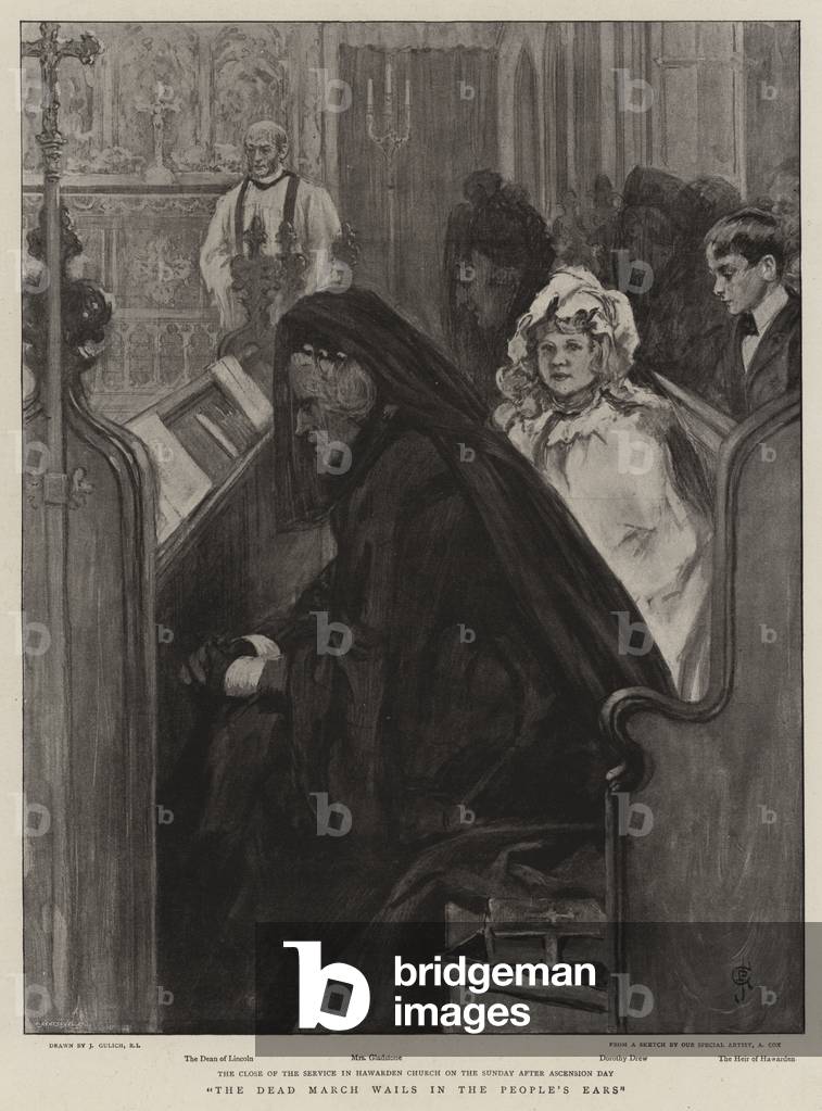 The Dead March wails in the People's Ears (litho)