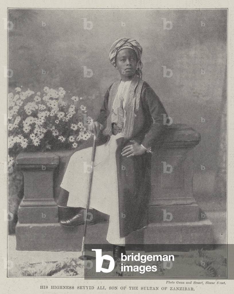 His Highness Seyyid Ali, Son of the Sultan of Zanzibar (b/w photo)