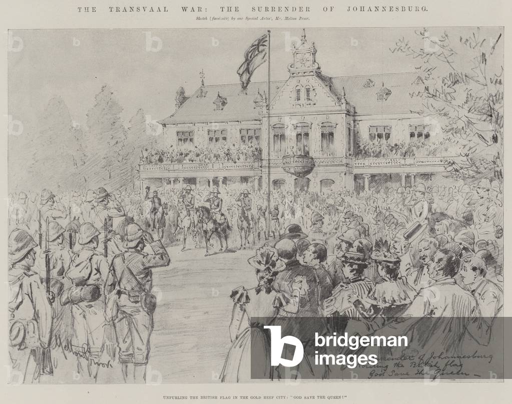 The Transvaal War, the Surrender of Johannesburg (litho)