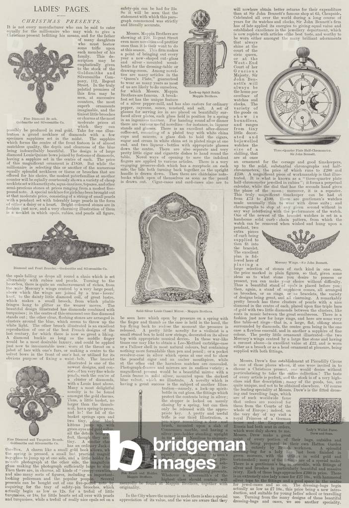 Ladies' Pages, Christmas Presents (engraving)