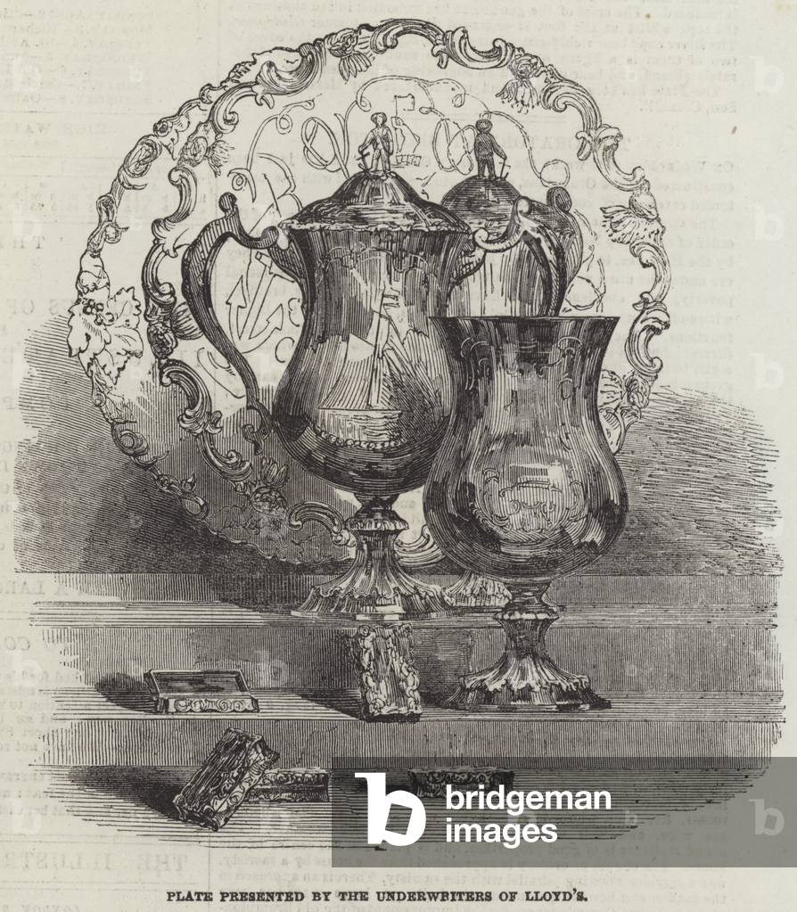 Plate presented by the Underwriters of Lloyd's (engraving)