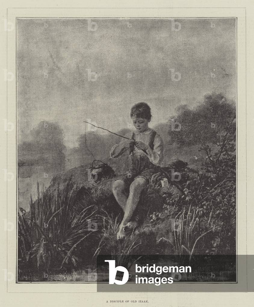 A Disciple of Old Izaak (litho)