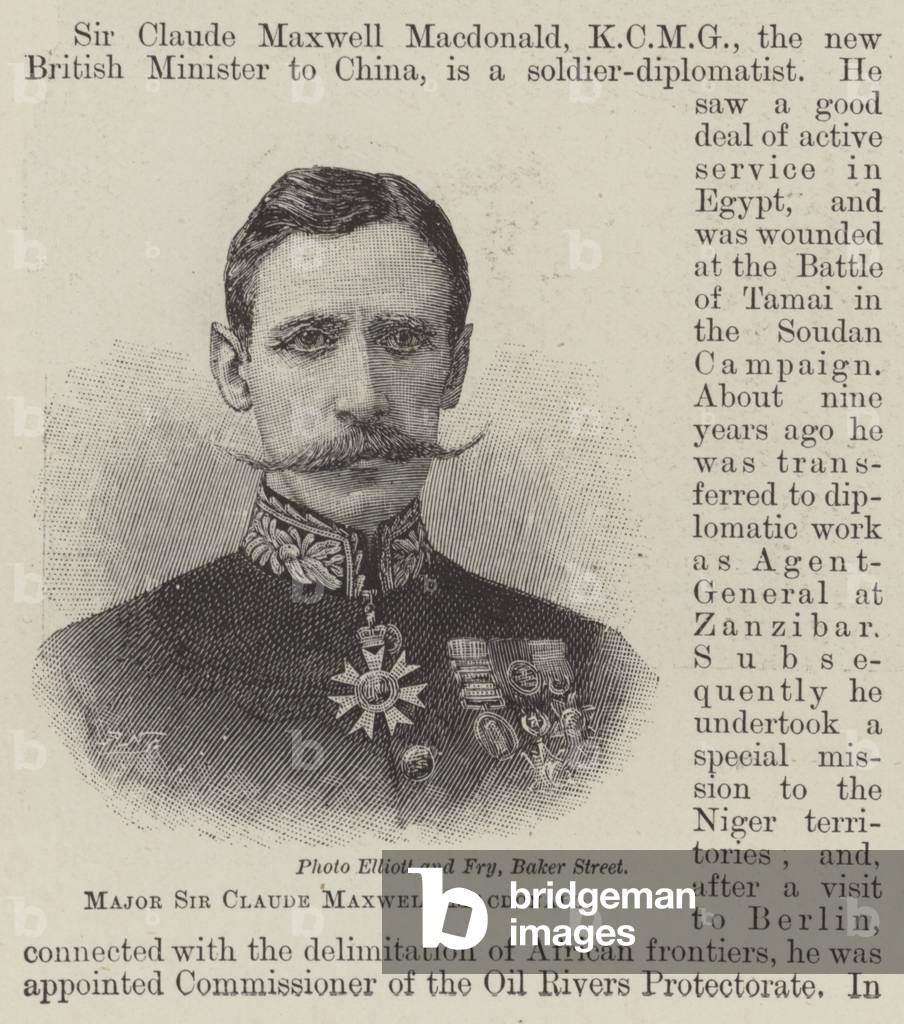 Major Sir Claude Maxwell Macdonald (engraving)