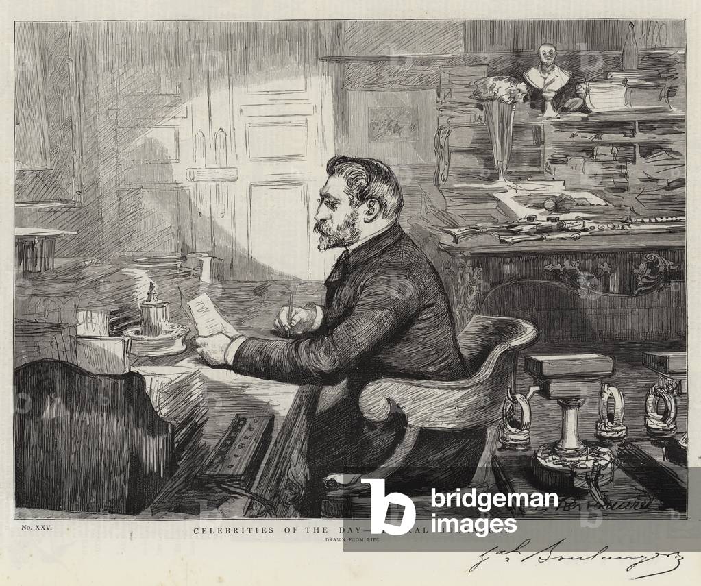 Celebrities of the Day, General Boulanger (engraving)