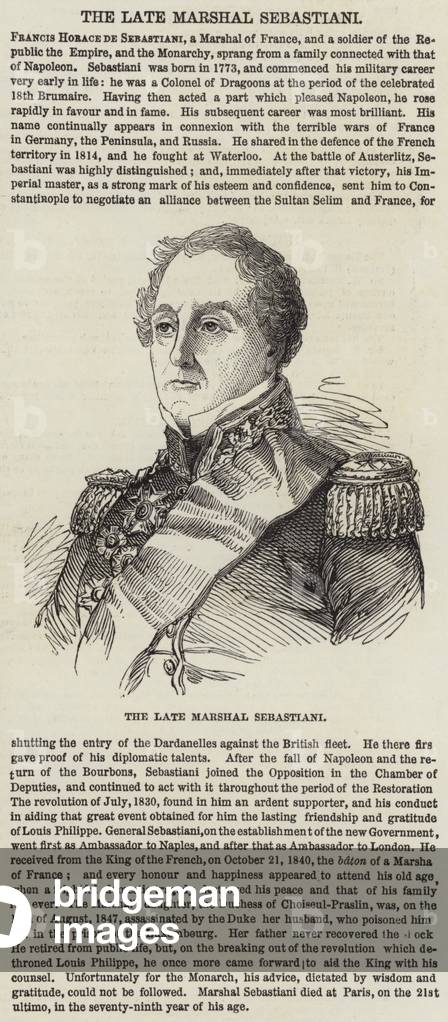 The Late Marshal Sebastiani (engraving)