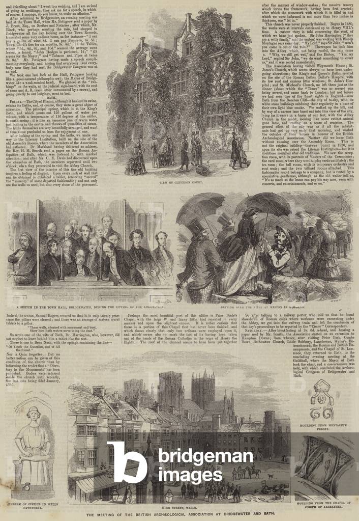 The Meeting of the British Archaeological Association at Bridgewater and Bath (engraving)
