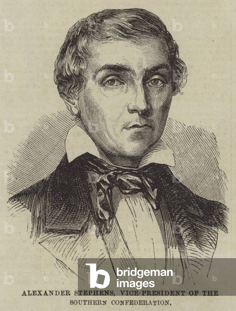Alexander Stephens, Vice-President of the Southern Confederation (engraving)