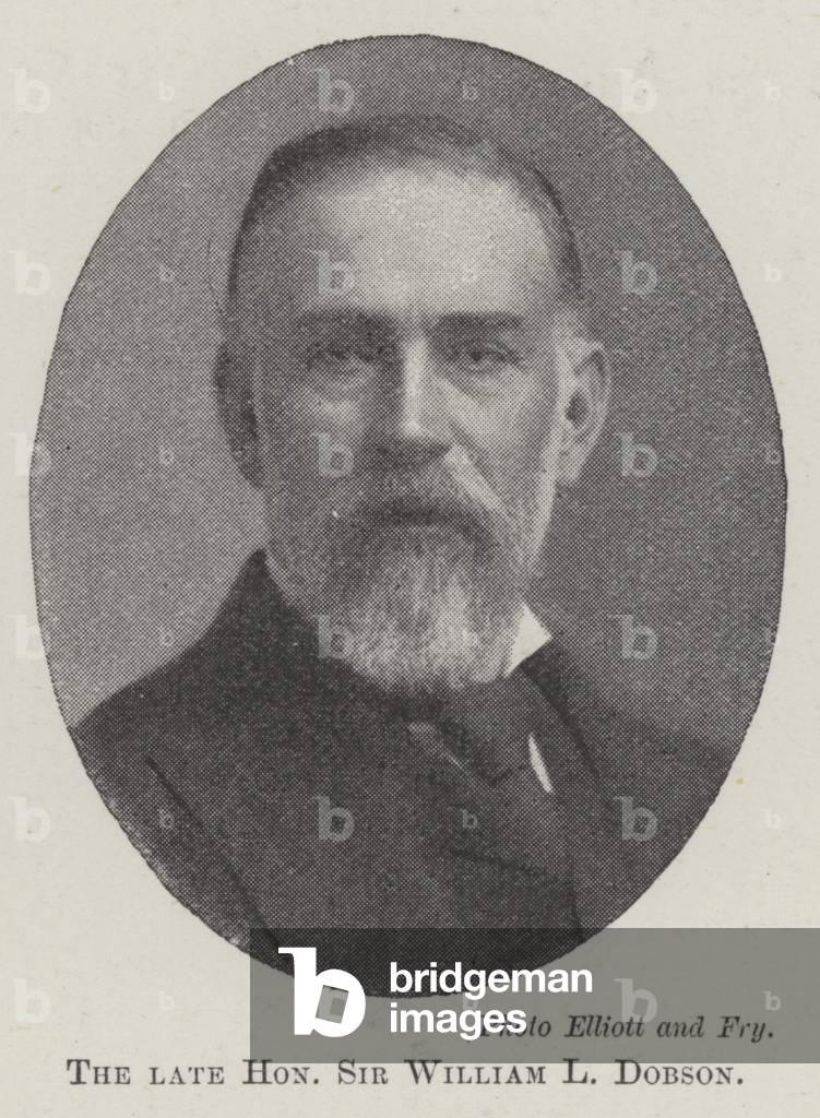 The late Honourable Sir William L Dobson (b/w photo)