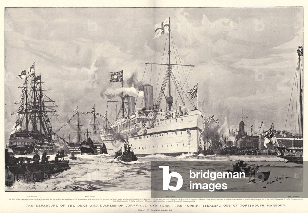 The Departure of the Duke and Duchess of Cornwall and York, the 