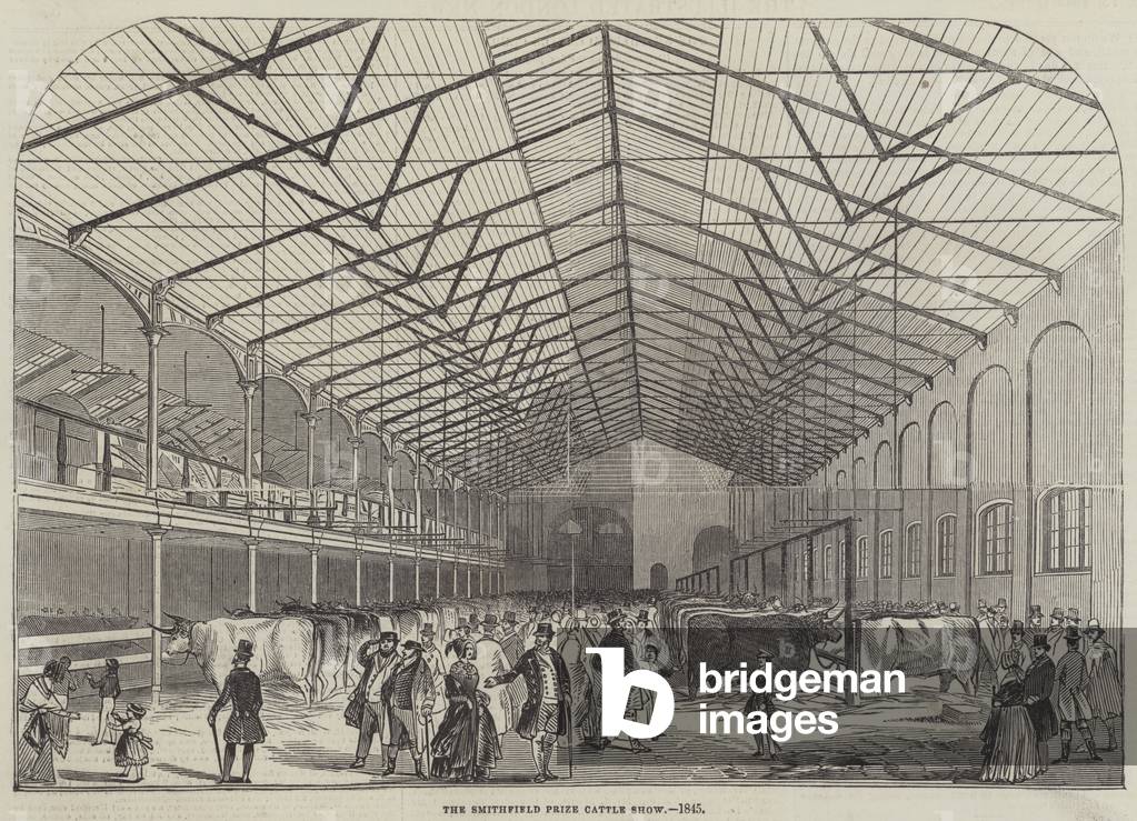 The Smithfield Prize Cattle Show, 1845 (engraving)