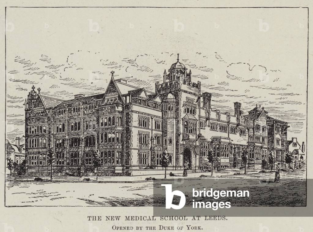 The New Medical School at Leeds, opened by the Duke of York (engraving)