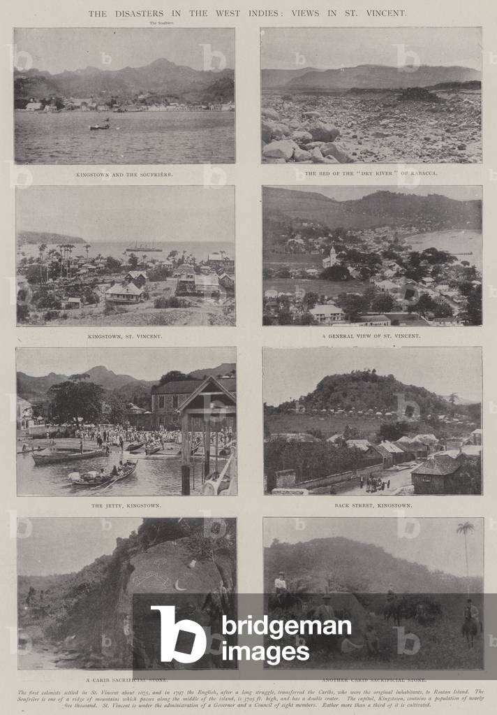 The Disasters in the West Indies, Views in St Vincent (b/w photo)