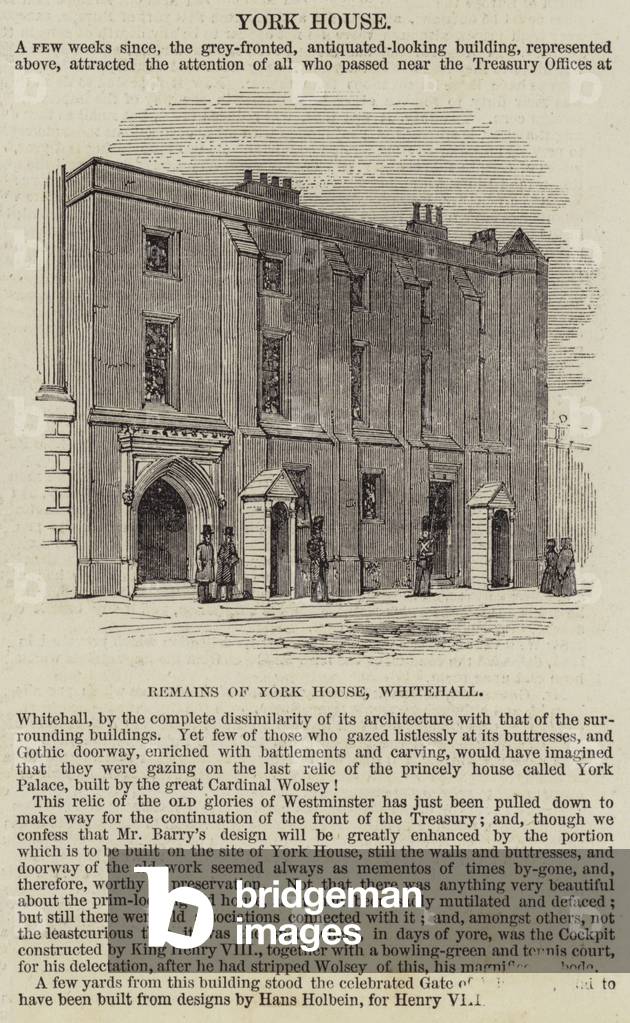 York House, Whitehall (engraving)