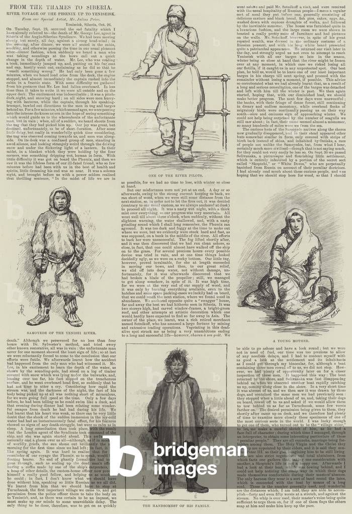 From the Thames to Siberia, River Voyage of the Phoenix up to Yeniseisk (engraving)