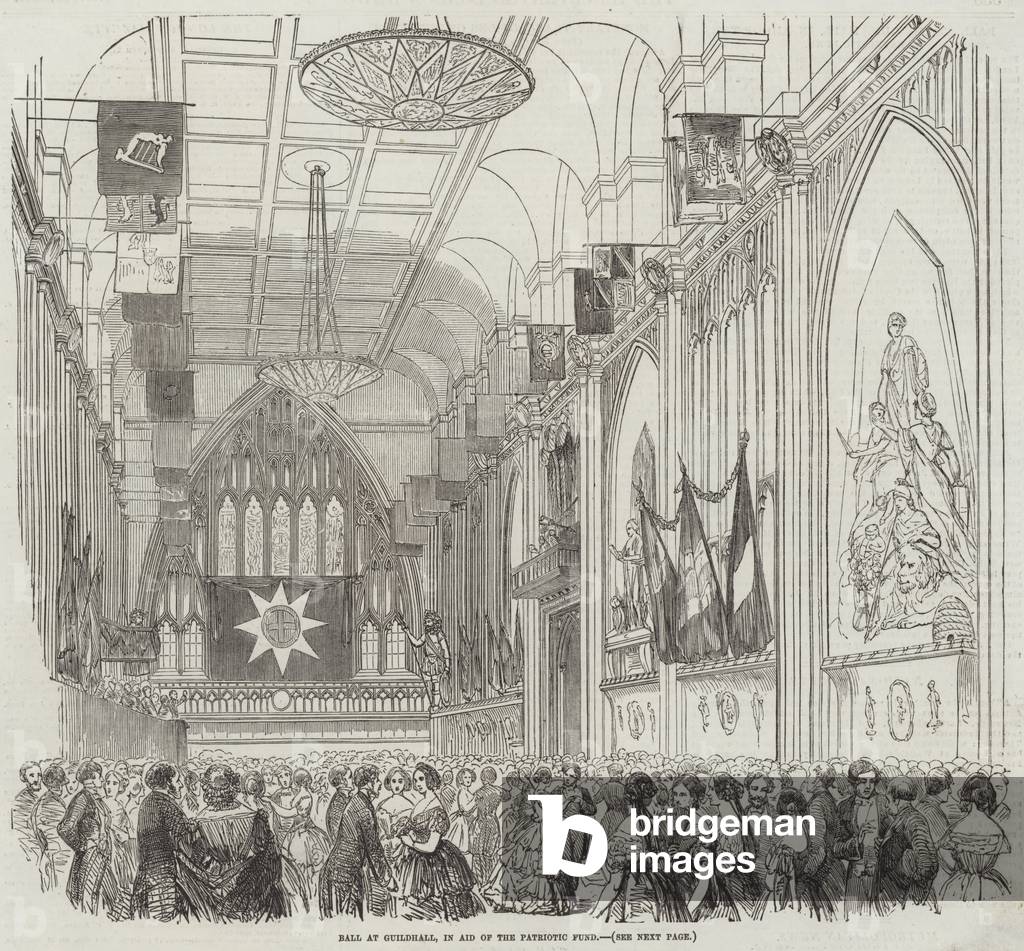 Ball at Guildhall, in Aid of the Patriotic Fund (engraving)