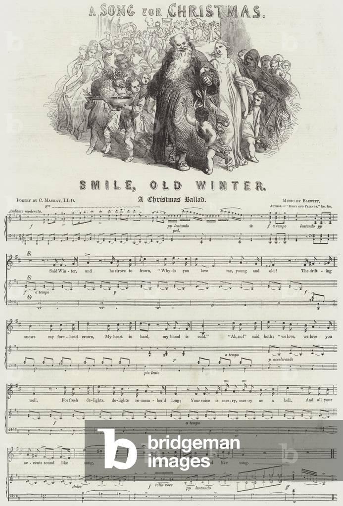 A Song for Christmas, Smile, Old Winter, a Christmas Ballad (engraving)