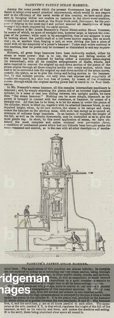 Nasmyth's Patent Steam Hammer (engraving)