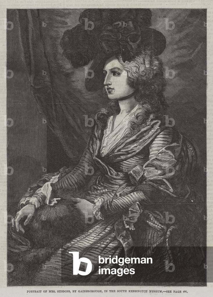 Portrait of Mrs Siddons, in the South Kensington Museum (engraving)