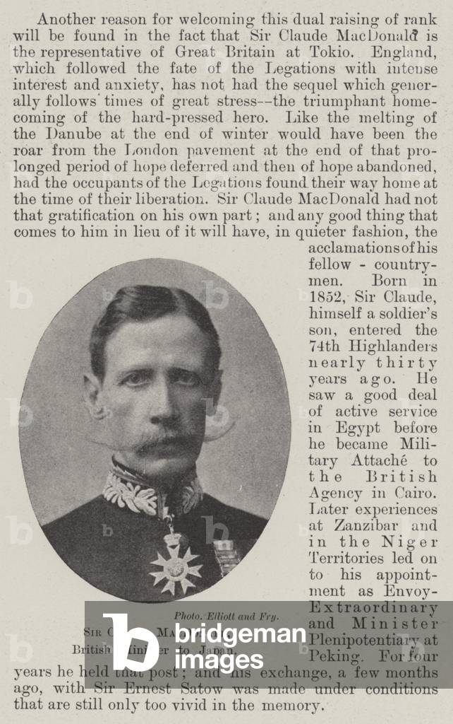 Sir Claude MacDonald, British Minister to Japan (b/w photo)