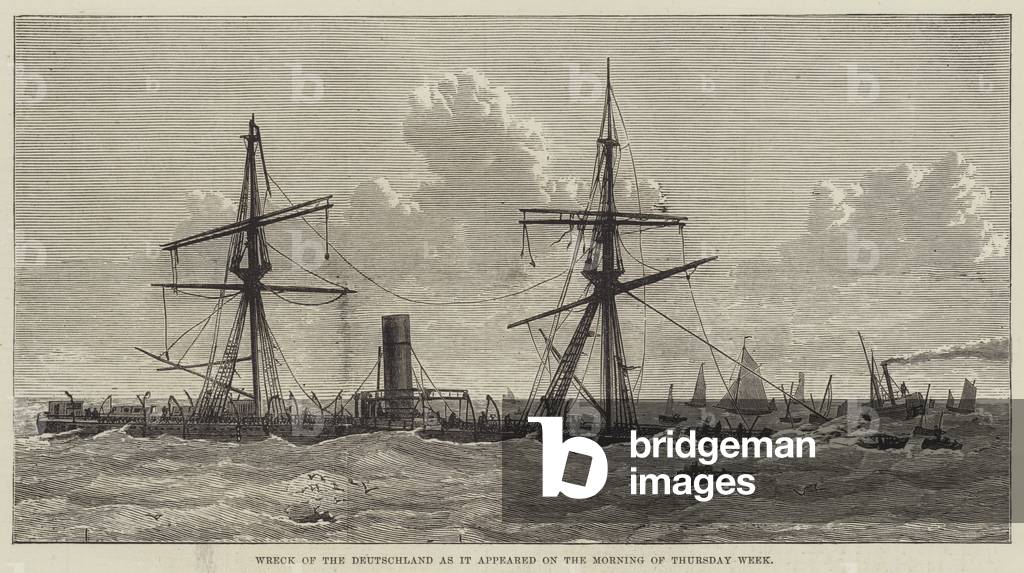 Wreck of the Deutschland as it appeared on the Morning of Thursday Week (engraving)