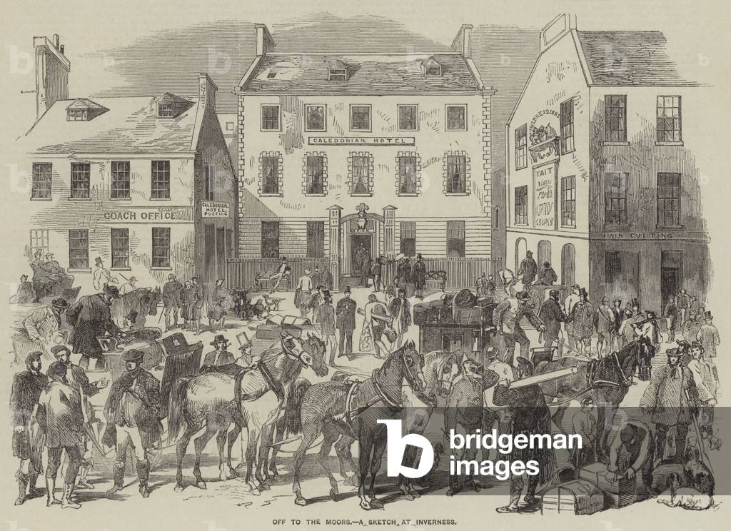 Off to the Moors, a Sketch at Inverness (engraving)