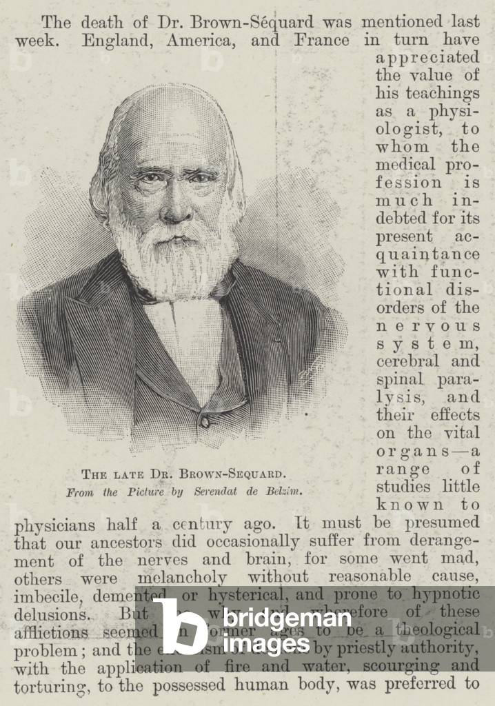 The late Dr Brown-Sequard (engraving)