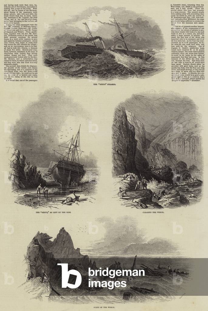 The Wreck of the Sirius Steamer (engraving)